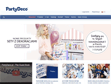 Tablet Screenshot of partydeco.pl